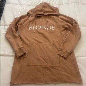 Brunette The Label Tan “Blonde” Hoodie Dress